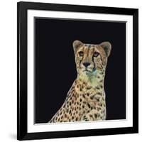 Portrait of Cheetah Sitting, Vector Illustration-Jan Fidler-Framed Photographic Print