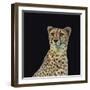 Portrait of Cheetah Sitting, Vector Illustration-Jan Fidler-Framed Photographic Print