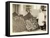 Portrait of Chef Leoni with Bins of Doughnuts for the Salvation Army at the Hotel Commodore, 1919-Byron Company-Framed Stretched Canvas