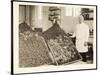 Portrait of Chef Leoni with Bins of Doughnuts for the Salvation Army at the Hotel Commodore, 1919-Byron Company-Stretched Canvas