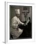 Portrait of Chef Maurice Hervieux at the Microphone at the Hotel Commodore, 1930-Byron Company-Framed Giclee Print