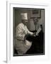 Portrait of Chef Maurice Hervieux at the Microphone at the Hotel Commodore, 1930-Byron Company-Framed Giclee Print