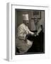 Portrait of Chef Maurice Hervieux at the Microphone at the Hotel Commodore, 1930-Byron Company-Framed Giclee Print