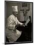 Portrait of Chef Maurice Hervieux at the Microphone at the Hotel Commodore, 1930-Byron Company-Mounted Giclee Print