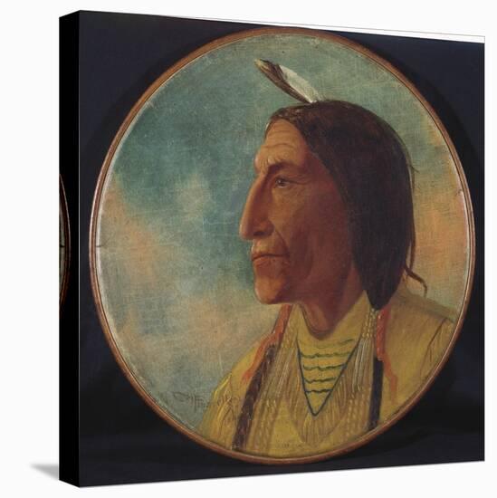 Portrait of Chief Wolf Robe, 1892-Russell-Stretched Canvas