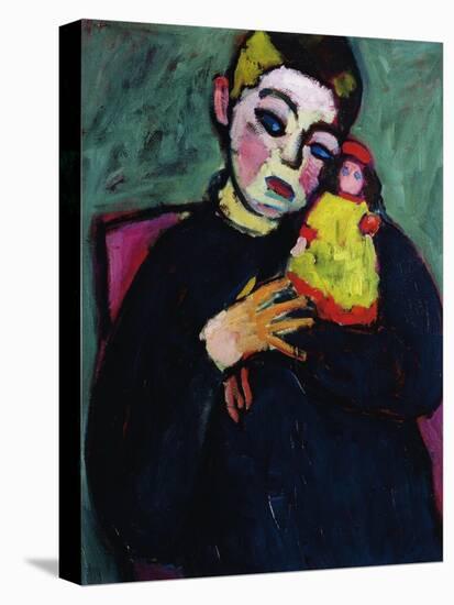 Portrait of Child with Doll, 1910, Painting by Alexej Von Jawlensky (1864-1941)-null-Stretched Canvas