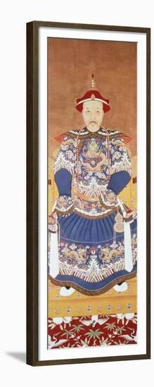 Portrait of Chinese Emperor K'Ang Hsi-null-Framed Giclee Print