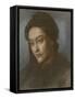 Portrait of Christina Rossetti, Head and Shoulders, Turned Three-Quarters to the Left, 1877-Dante Gabriel Rossetti-Framed Stretched Canvas