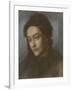 Portrait of Christina Rossetti, Head and Shoulders, Turned Three-Quarters to the Left, 1877-Dante Gabriel Rossetti-Framed Giclee Print