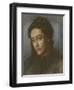 Portrait of Christina Rossetti, Head and Shoulders, Turned Three-Quarters to the Left, 1877-Dante Gabriel Rossetti-Framed Giclee Print