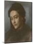 Portrait of Christina Rossetti, Head and Shoulders, Turned Three-Quarters to the Left, 1877-Dante Gabriel Rossetti-Mounted Giclee Print