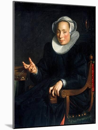 Portrait of Christina Wtewael Van Halen (1568-162), 1601-Joachim Wtewael-Mounted Giclee Print