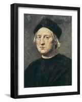 Portrait of Christopher Columbus-Ridolfo Ghirlandaio-Framed Art Print