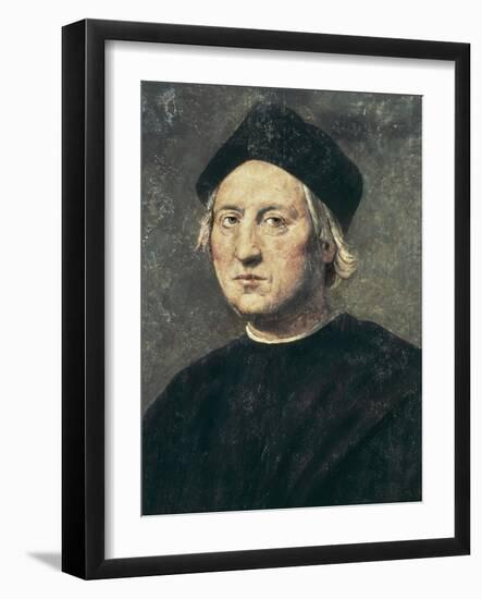 Portrait of Christopher Columbus-Ridolfo Ghirlandaio-Framed Art Print