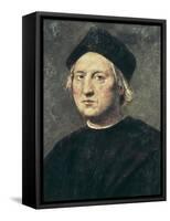 Portrait of Christopher Columbus-Ridolfo Ghirlandaio-Framed Stretched Canvas