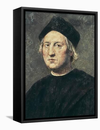 Portrait of Christopher Columbus-Ridolfo Ghirlandaio-Framed Stretched Canvas