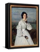 Portrait of Claire Sennegon (1821-?) Painting by Camille Corot (1796-1875) 1837 Sun. 0,43X0,35 M-Jean Baptiste Camille Corot-Framed Stretched Canvas