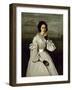 Portrait of Claire Sennegon-Jean-Baptiste-Camille Corot-Framed Giclee Print