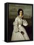 Portrait of Claire Sennegon-Jean-Baptiste-Camille Corot-Framed Stretched Canvas