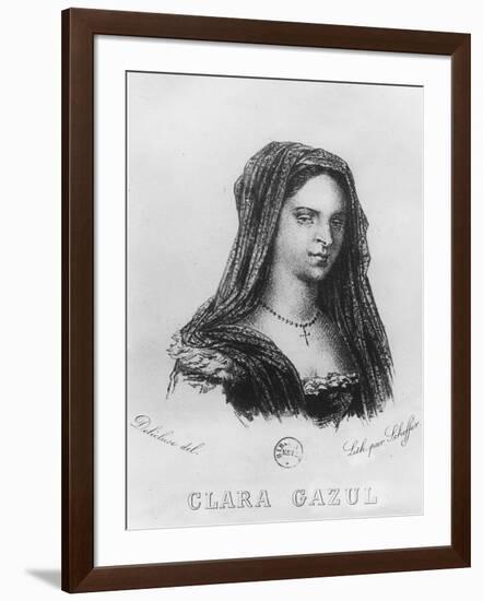 Portrait of Clara Gazul-Etienne Jean Delecluze-Framed Giclee Print