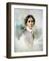 Portrait of Clara Schumann (1819-96) 1853-Joseph Bonaventure Laurens-Framed Giclee Print