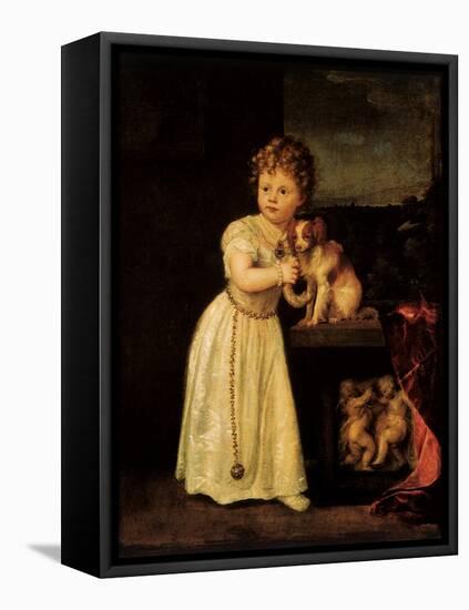 Portrait of Clarissa Strozzi, 1542 (Oil on Canvas)-Titian (c 1488-1576)-Framed Stretched Canvas