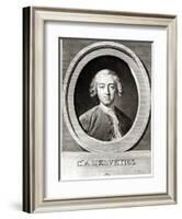 Portrait of Claude Adrien Helvetius-Carle van Loo-Framed Giclee Print