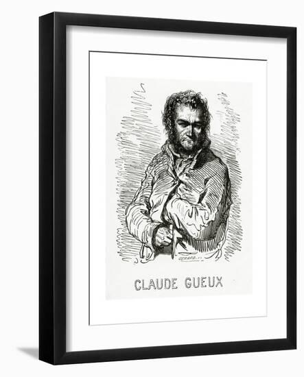 Portrait of Claude Gueux, 1834-Paul Gavarni-Framed Giclee Print