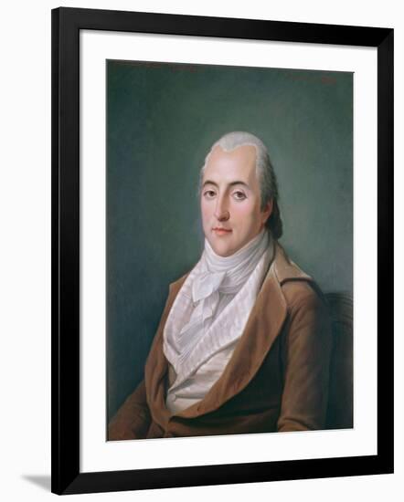 Portrait of Claude Henri de Rouvroy, Count of Saint-Simon, aged 35, 1848-Hippolyte Ravergie-Framed Giclee Print