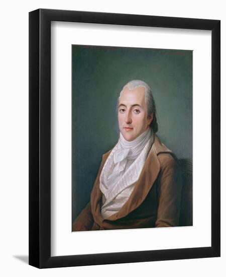 Portrait of Claude Henri de Rouvroy, Count of Saint-Simon, aged 35, 1848-Hippolyte Ravergie-Framed Giclee Print