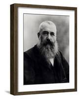 Portrait of Claude Monet (1841-1926) 1901 (B/W Photo)-Nadar-Framed Giclee Print