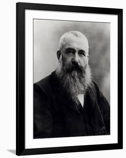 Portrait of Claude Monet (1841-1926) 1901 (B/W Photo)-Nadar-Framed Giclee Print