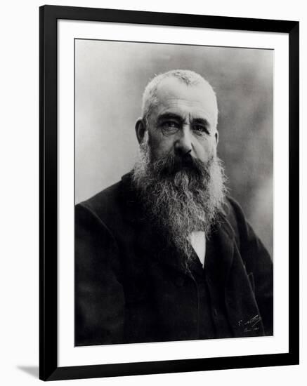 Portrait of Claude Monet (1841-1926) 1901 (B/W Photo)-Nadar-Framed Giclee Print