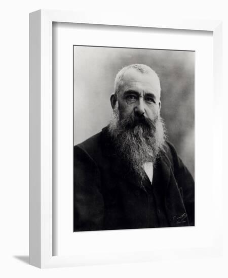 Portrait of Claude Monet (1841-1926) 1901 (B/W Photo)-Nadar-Framed Giclee Print