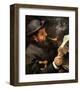 Portrait of Claude Monet Reading-Edouard Manet-Framed Giclee Print