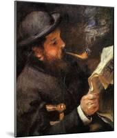 Portrait of Claude Monet Reading-Edouard Manet-Mounted Giclee Print