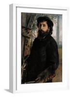 Portrait of Claude Monet-Pierre-Auguste Renoir-Framed Art Print