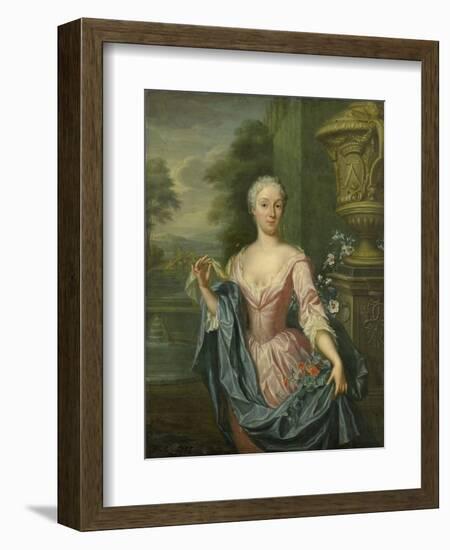 Portrait of Claudine Van Royen (Born), Wife of Pieter Teding Van Berkhout-Hieronymus van der Mij-Framed Art Print