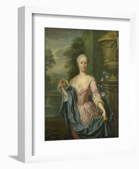 Portrait of Claudine Van Royen (Born), Wife of Pieter Teding Van Berkhout-Hieronymus van der Mij-Framed Art Print