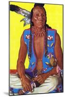 Portrait of Clears Up, a Stalwart Blackfeet Brave-Lantern Press-Mounted Art Print