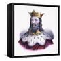 Portrait of Clovis I, King of France-null-Framed Stretched Canvas