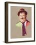 Portrait of Comedian Oliver Hardy (Illustration)-Alessandro Lonati-Framed Giclee Print