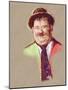 Portrait of Comedian Oliver Hardy (Illustration)-Alessandro Lonati-Mounted Giclee Print