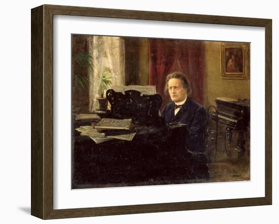 Portrait of Composer Anton Rubinstein-Michail Michailovich Yarowoy-Framed Giclee Print