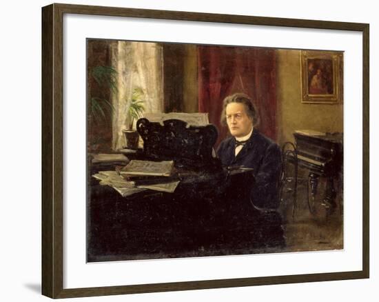 Portrait of Composer Anton Rubinstein-Michail Michailovich Yarowoy-Framed Giclee Print