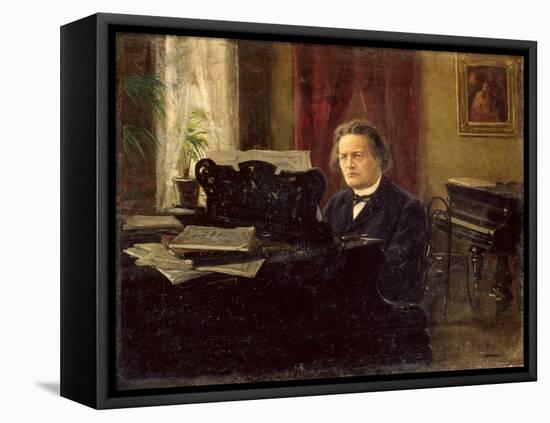 Portrait of Composer Anton Rubinstein-Michail Michailovich Yarowoy-Framed Stretched Canvas