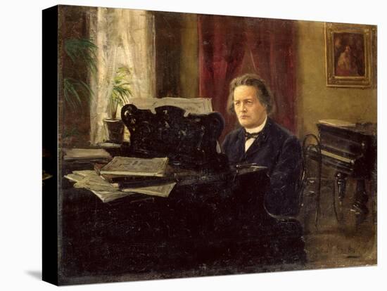 Portrait of Composer Anton Rubinstein-Michail Michailovich Yarowoy-Stretched Canvas