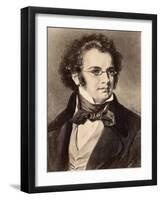 Portrait of Composer Franz Schubert-null-Framed Giclee Print