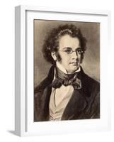 Portrait of Composer Franz Schubert-null-Framed Giclee Print