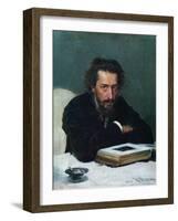 Portrait of Composer Pavel Ivanovich Blaramberg, 1884-Ilya Yefimovich Repin-Framed Giclee Print